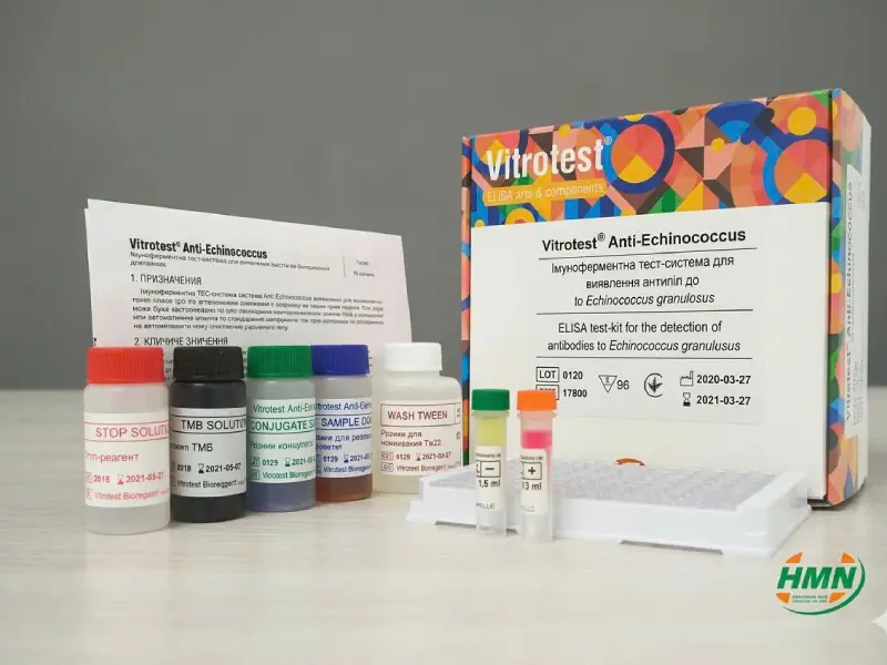 Bộ IVD xét nghiệm định tính kháng thể IgG kháng Echinococcus.