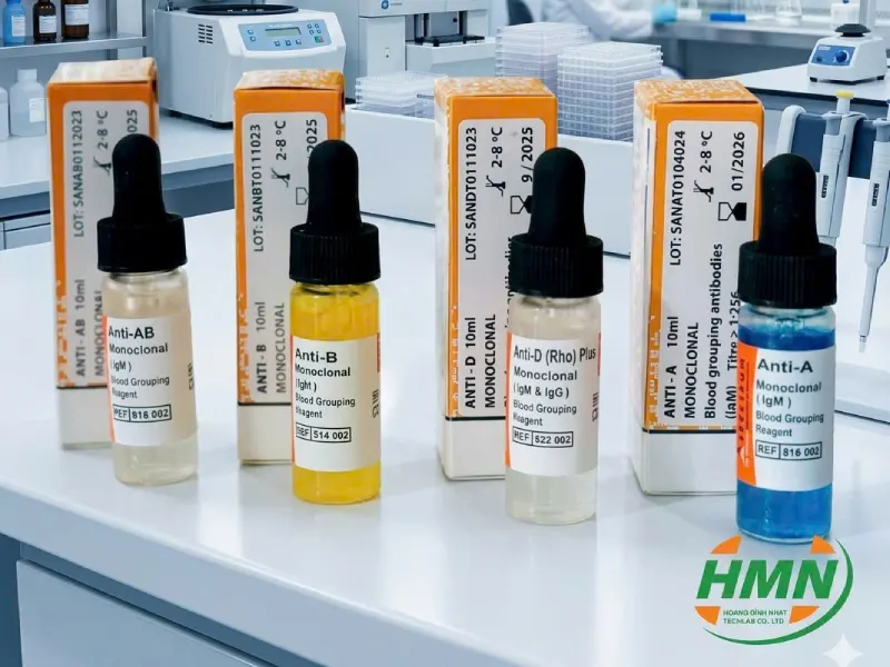Bộ định nhóm máu (A - B - AB - D)
