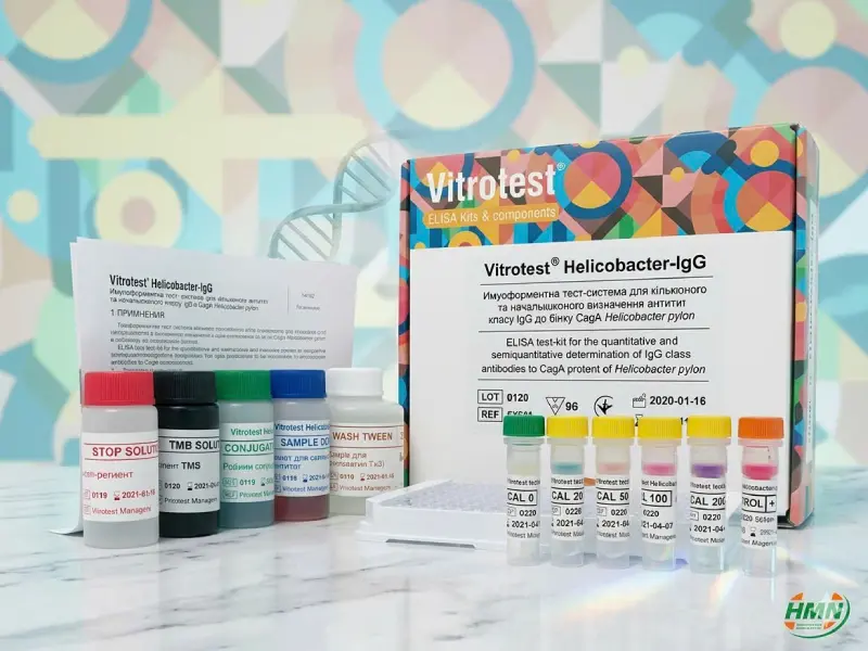 Bộ IVD xét nghiệm định lượng và bán định lượng kháng thể IgG kháng Helicobacter pylori