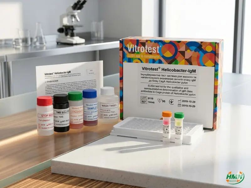 Bộ IVD xét nghiệm định tính/bán định lượng kháng thể IgM kháng Helicobacter pylori