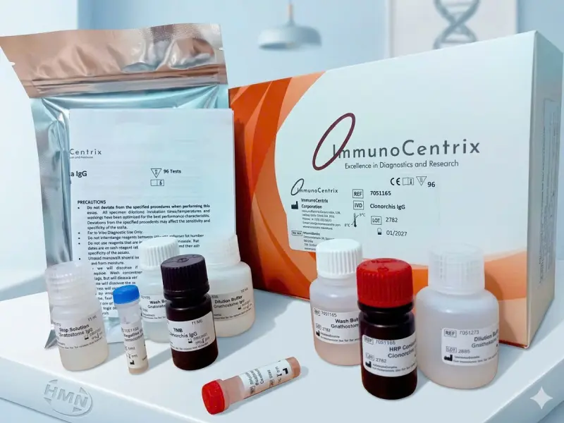 Bộ xét nghiệm định tính kháng thể IgG kháng Clonorchis