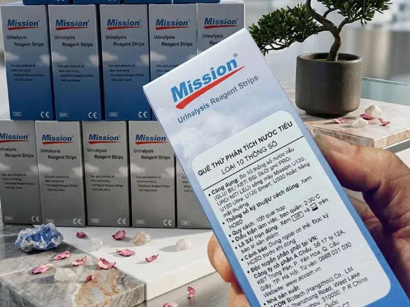 Que nước tiểu 10 TS ACON MISSION